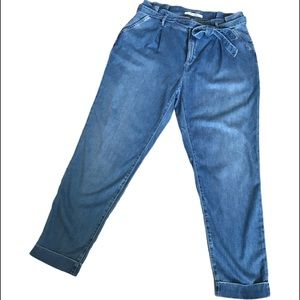 Mavi Cropped paper bag Jeans 30 light denim